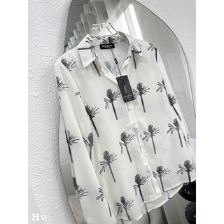 Áo sơ mi lụa voan cây dừa saint cao cáp