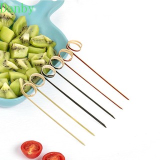 Món khai vị Chọn 100 Chiếc Tre Dùng Một Lần Đảng Kéo Thân Thiện Với Môi Trường Hình Nhẫn Tăm