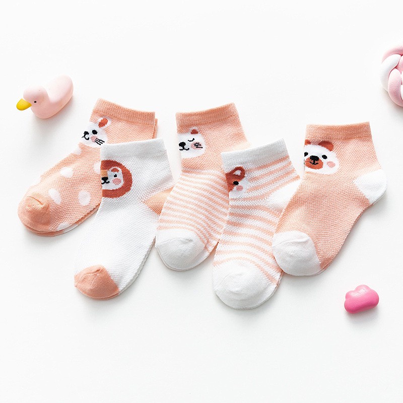 ( Set 5 đôi _ loại đẹp ) Tất cho bé hình cá biển , vớ cho trẻ sơ sinh, tất cao cổ, tất điều hòa cho bé, tất lưới bé