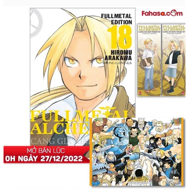 Fullmetal Alchemist - Cang Giả Kim Thuật Sư - Fullmetal Edition - Tập 18 - Tặng Kèm 02 Bookmark PVC + Poster (40x60cm)