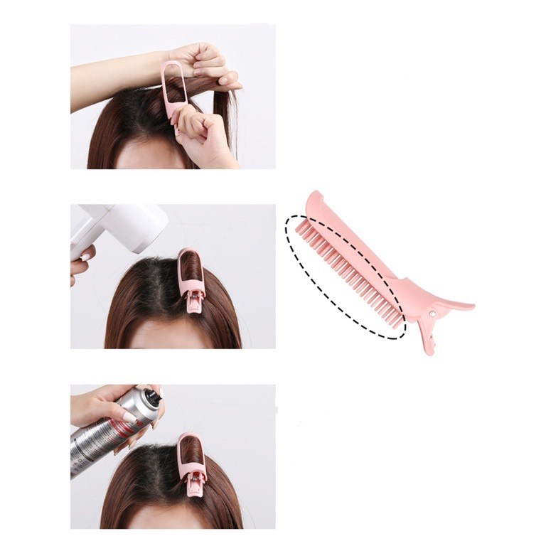 Kẹp Tóc Mái Cho Nữ Tạo Kiểu Làm Phồng Mái Tự Nhiên Phong Cách Hàn V4