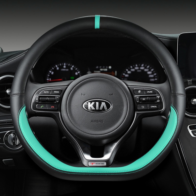 Bọc Vô Lăng Xe Hơi 38cm 15 "Bằng Da Chuyên Dụng Cho Kia Ceed Sportage Picanto Cerato Seltos Soul Rio 3 4 5 K3 K5 2022