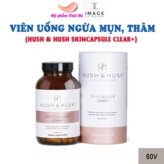 Viên uống Image Skincare Hush & Hush Skincapsule Clear+ 60 viên - Ngừa Mụn, Mờ Thâm