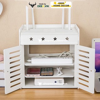 DEER - Hộp Đựng Thiết Bị Wifi - Ổ Điện - Sạc Điện Thoại