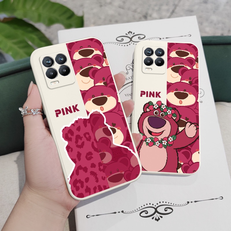 Ốp Điện Thoại Silicon Dẻo In Hình Gấu Và Dâu Tây Cho OPPO Realme 8 8i Pro 4G 5G