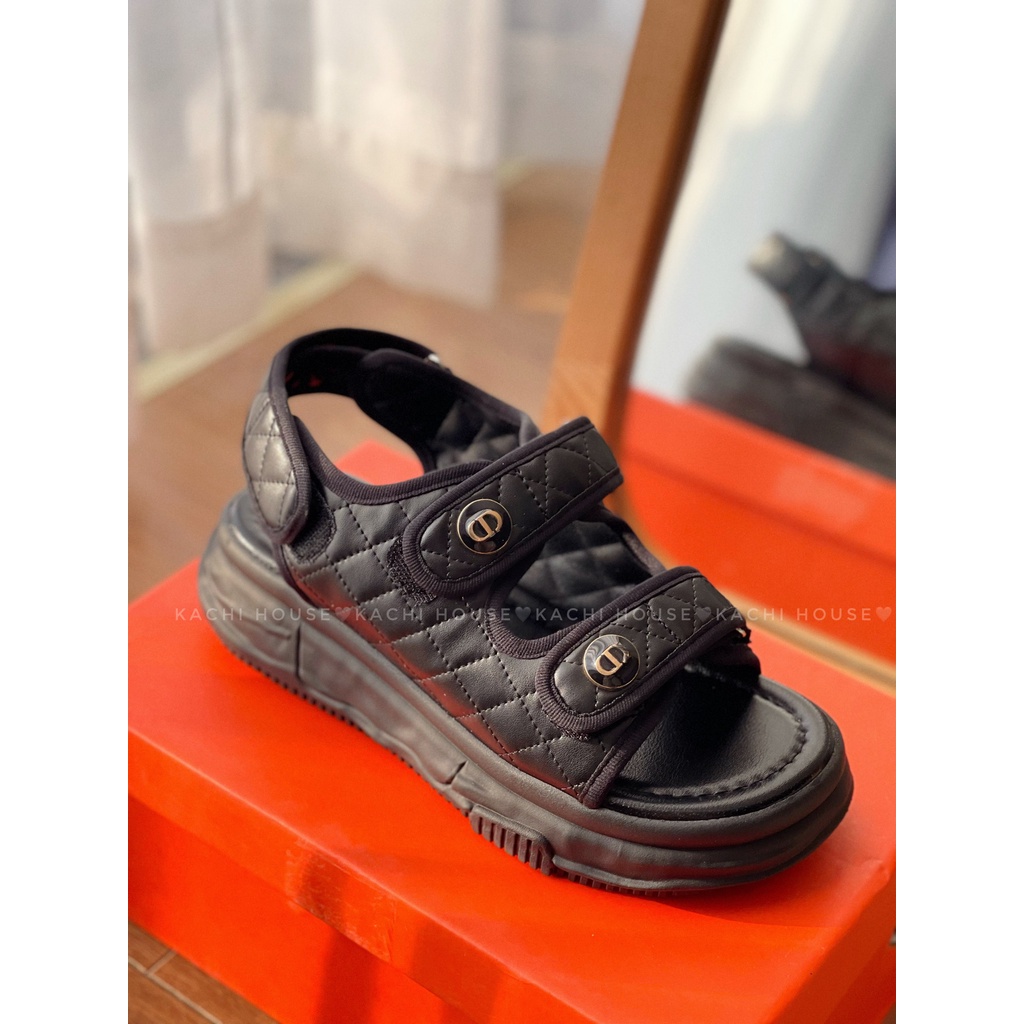 Sandal trần chỉ 2 quai dán chữ A526- kachi House