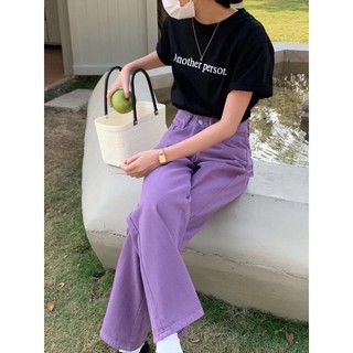 Quần jeans suông trơn 11122 CHERRY COCO