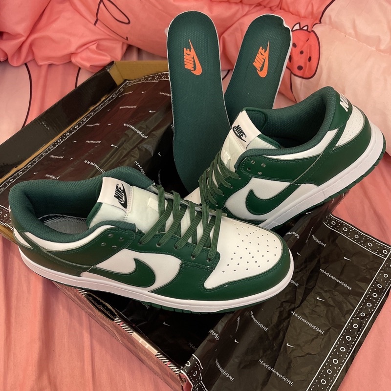 GIÀY SB DUNK LOW WHITE GREEN LAI AU