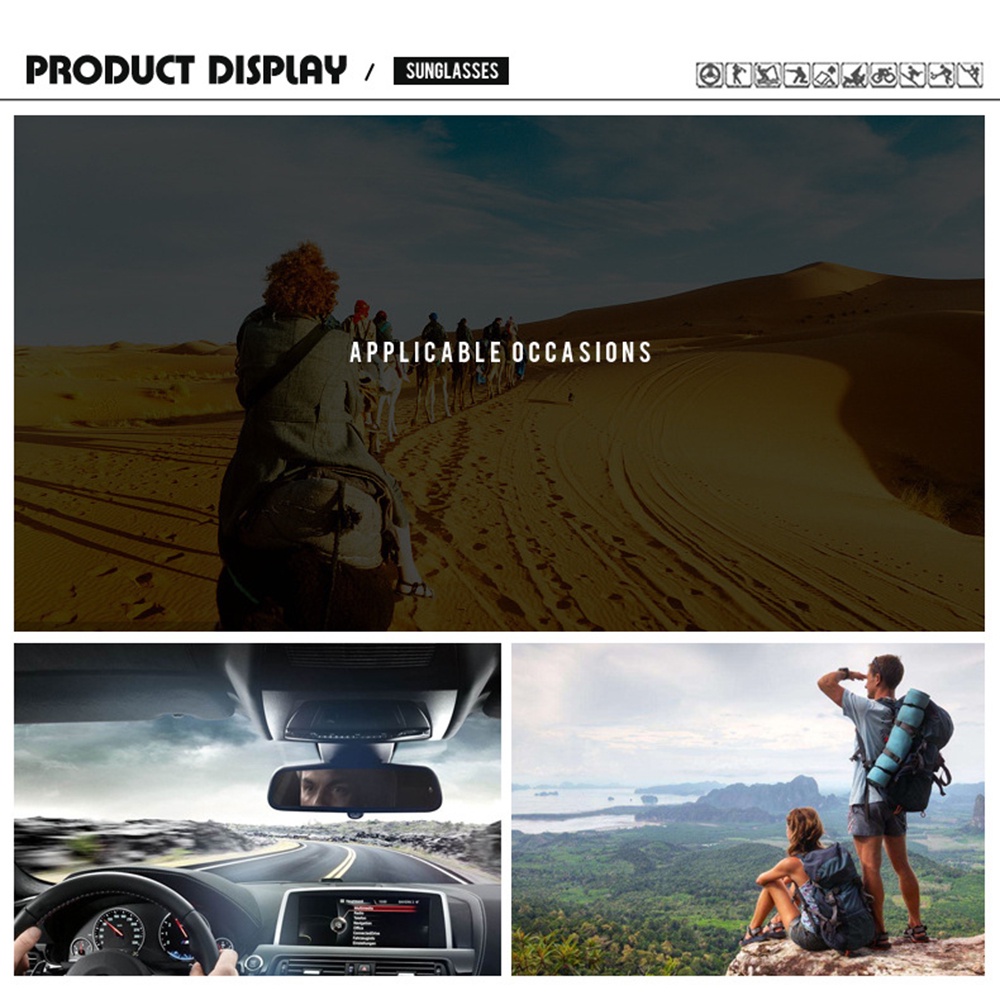 Kính Mát Chống Tia UV400 AIELBRO Dùng Cho Các Hoạt Động Đạp Xe Ngoài Trời