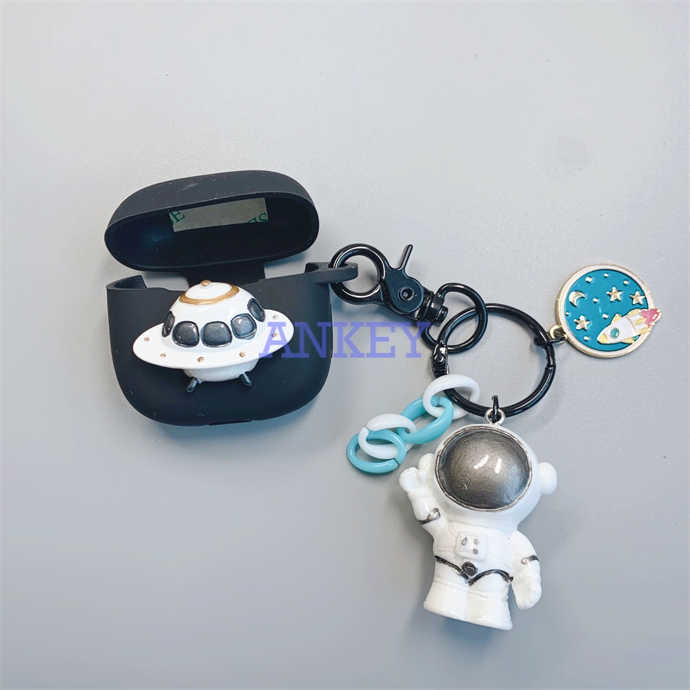 SoundPEATS Air 3 Deluxe / Air3 Pro / Sonic / Mini Pro Earbuds Cover Vỏ Bảo Vệ Hộp Sạc Tai Nghe Bằng Silicon Hình Phi Hành Gia Màu Đen Cho Soundpets Air 3 Deluxe / Air3 Pro / Sonic / Mini Pro