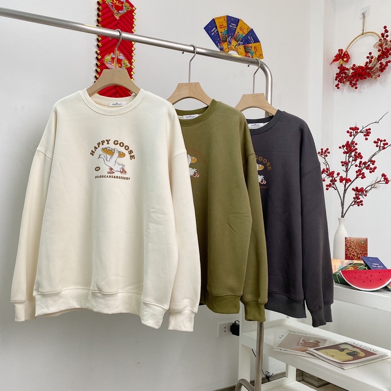 Áo sweater oversize MC21.STUDIOS nam nữ Unisex form rộng Ulzzang Streetwear Hàn Quốc chất nỉ lót bông cao cấp A3413