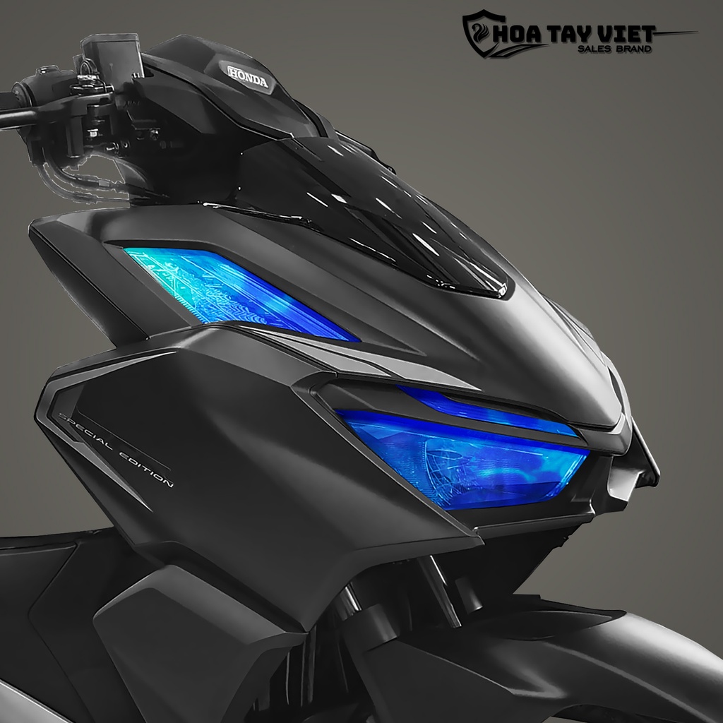 Decal TITAN dán CHÓA ĐÈN VARIO 160 màu xanh lam cánh cam chống trầy xước HONDA VARIO 160
