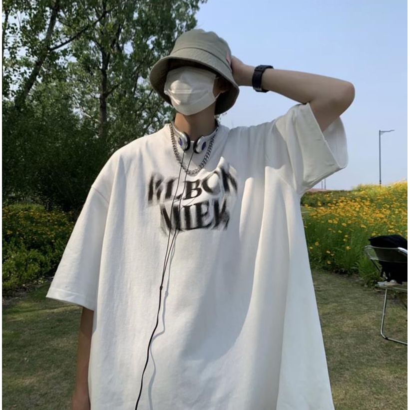 áo thun 100% cotton Tay Ngắn Cổ Tròn Dáng Rộng In Hình Cá Tính Phong Cách Nhật Bản Hợp Thời Trang Cho Nam Size M-5XL PELB517