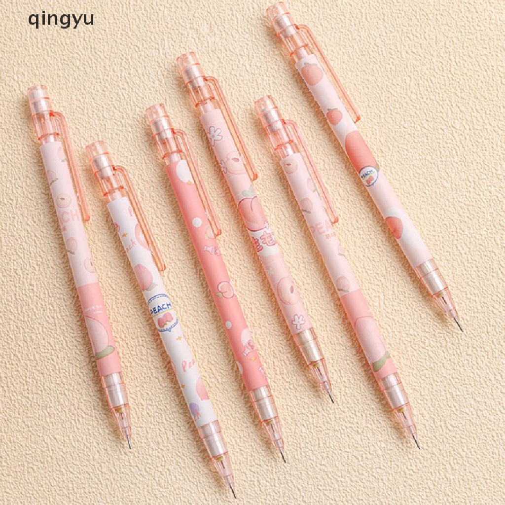Bút Chì Bấm Ngòi 0.5mm Hình Quả Đào Hoạt Hình Đáng Yêu Dành Cho Học Sinh