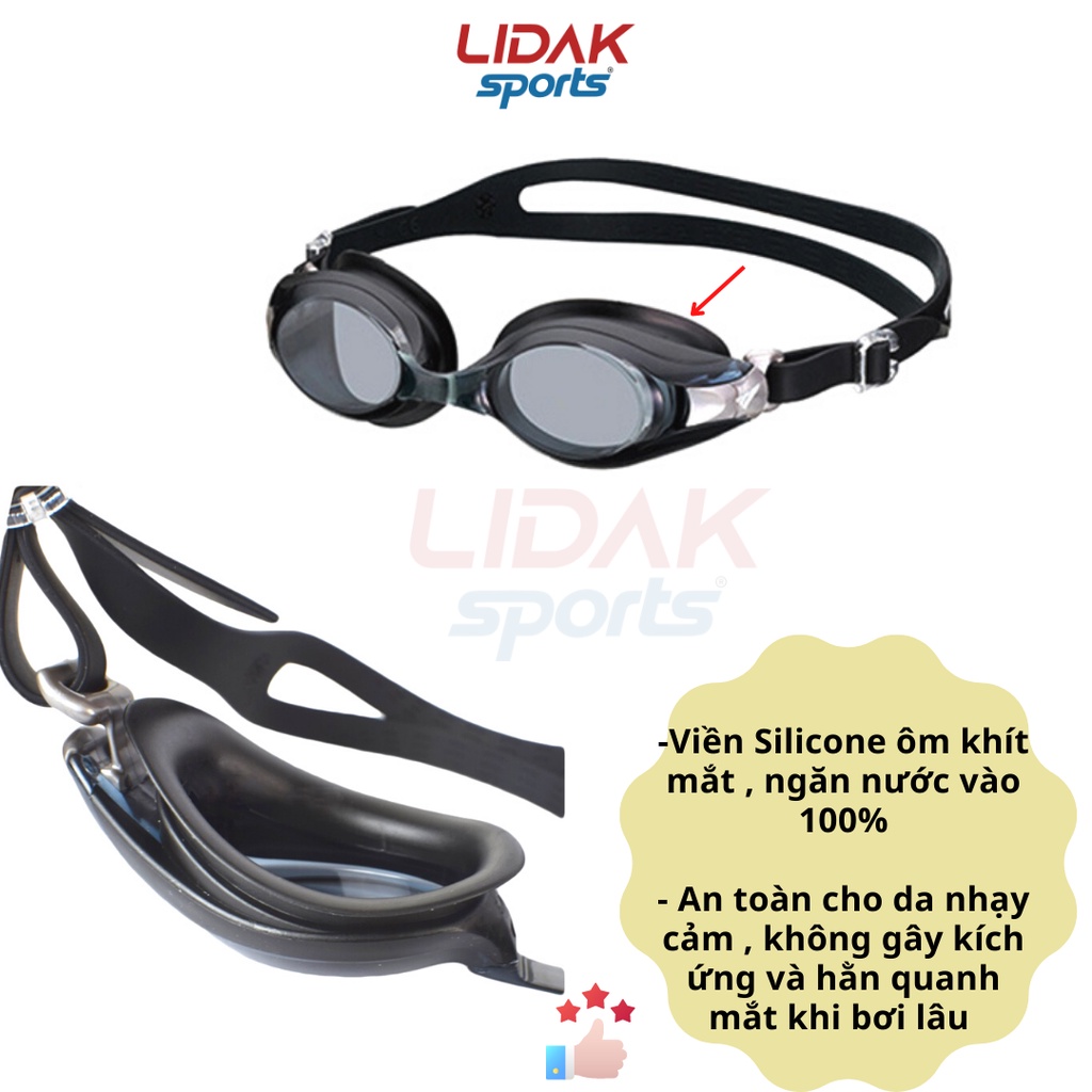 Kính bơi cận LIDAK V510 nội địa Nhật , kính bơi có độ cận thị chuẩn xác từ 2,0-7,0 độ - LIDAK SPORT