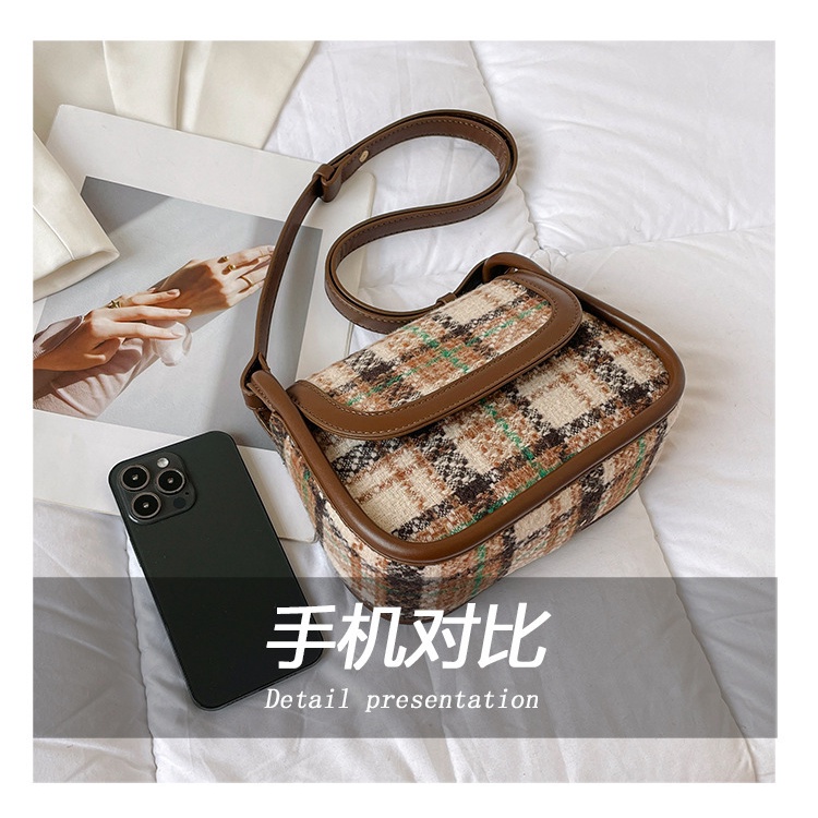 Túi Đeo JASMIN NOIR Chéo Bằng Len Thiết Kế Đơn Giản Thời Trang Cho Nữ