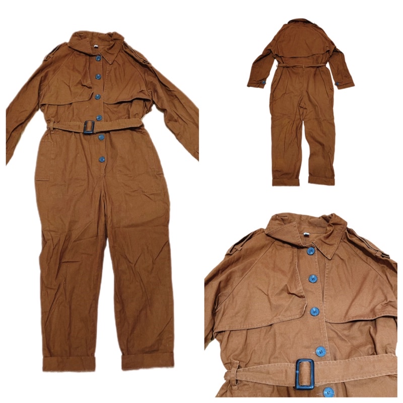 Đồ bay jumsuit jeans kaki dày dặn