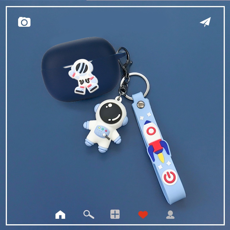 Vỏ Bảo Vệ Hộp Sạc Tai Nghe xiaomi redmi buds 3Lite redmi buds 3 lite Bằng Silicon Họa Tiết Hoạt Hình Chú Thỏ / Phi Hành Gia Dễ