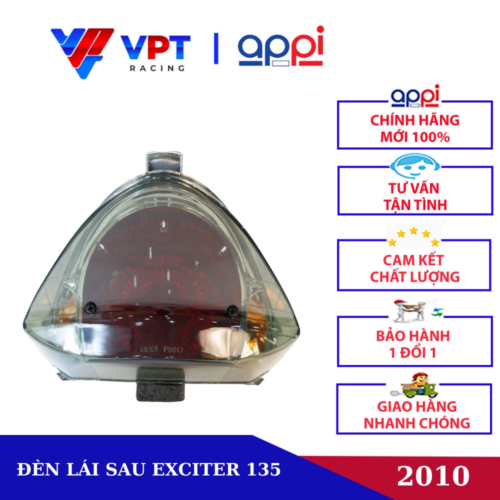 Đèn hậu Appi cho xe Yamaha EX135 2007 - 2010 / LC135 - 2010 Màu Khói