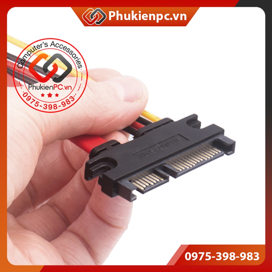 Cáp nối dài SATA Power cho ổ cứng HDD SSD DVD máy tính PC, máy đồng bộ, công nghiệp. Cáp dài 10cm 30cm 50cm 1m 0.5m