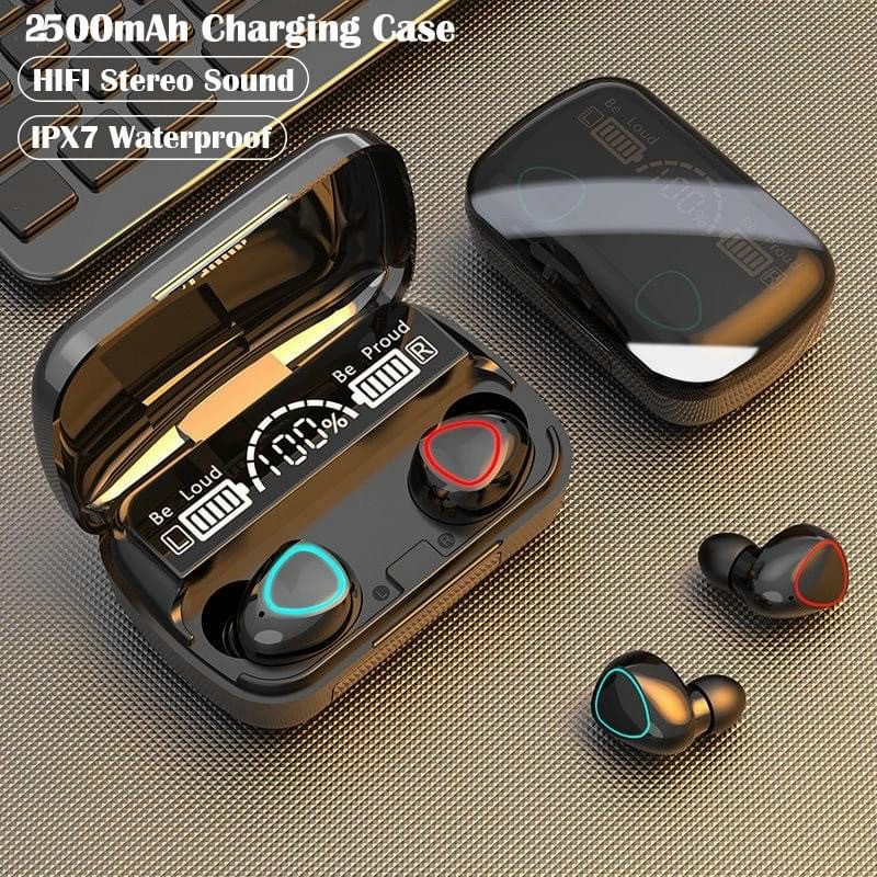 Tai nghe bluetooth M10 thiết kế đẹp mắt, âm thanh đỉnh cao, cảm biến vân tay kiêm sạc dự phòng 2500mAh