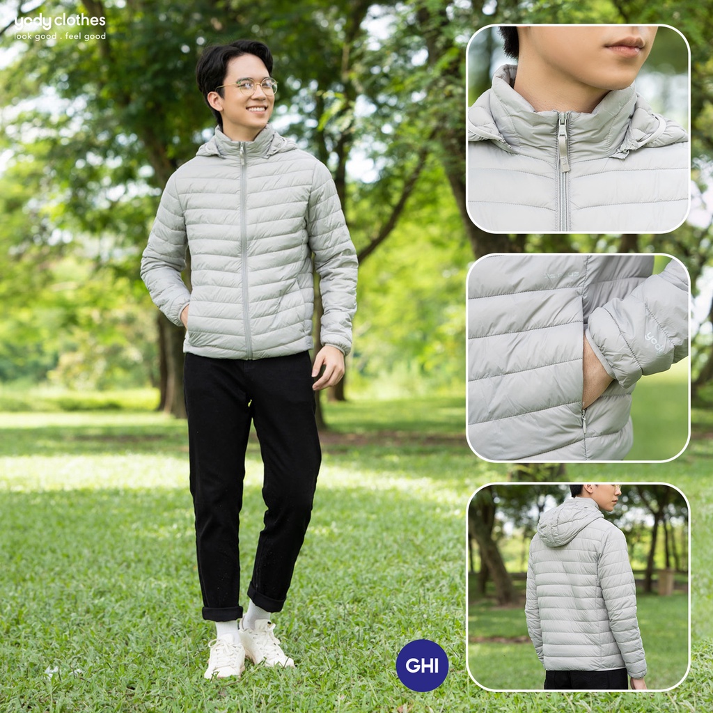 Áo phao nam có mũ 3S PLUS Siêu nhẹ Siêu ấm Siêu gọn Trượt nước PHM5017