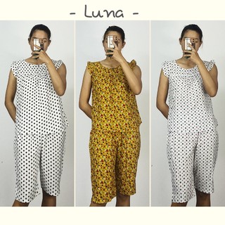 Bộ đồ lanh mặc nhà trung niên cho mẹ, cho bà thoáng mát LUNA dưới 60kg
