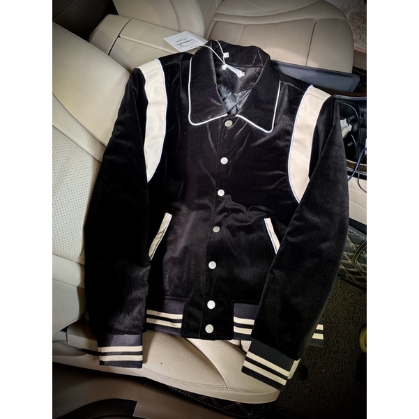 Áo khoác Teddy cổ bẻ pha nách