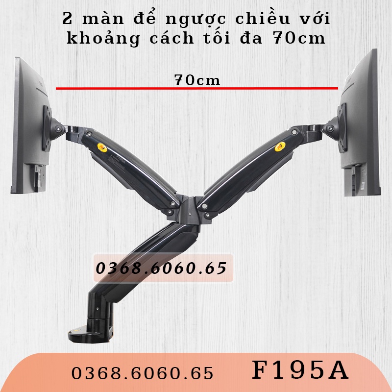 F195A Giá Treo 2 Màn hình máy tính/ / Phiên bản F100A có 2 cánh tay/ Cao cấp hơn #F160 #H180
