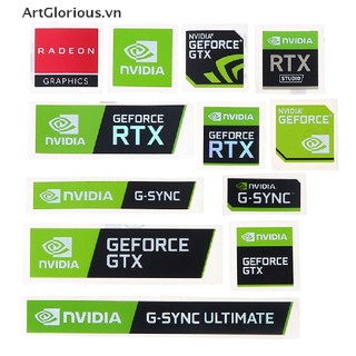 Set 5 sticker nvidia gtx geforce dán trang trí laptop