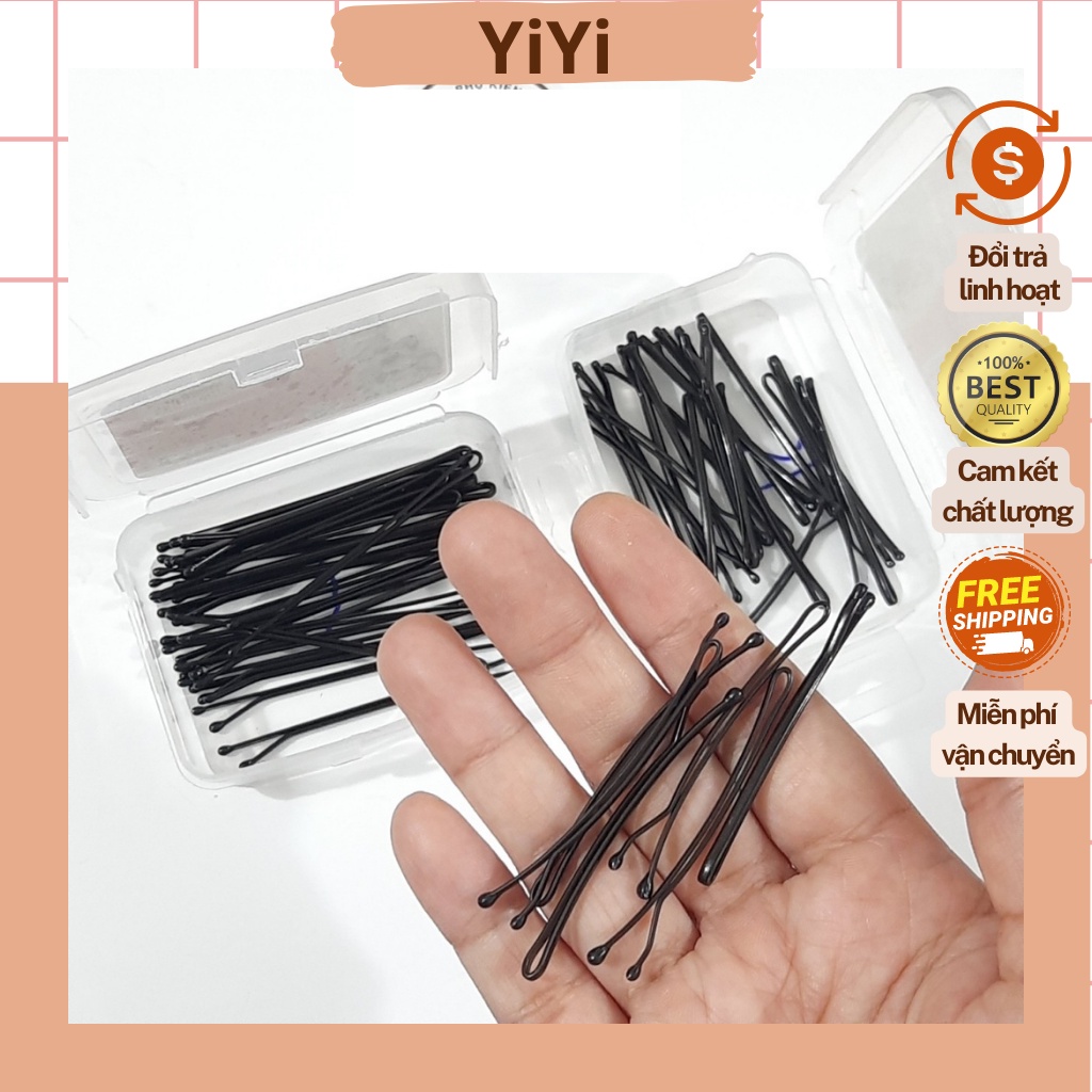 Kẹp tăm, kẹp mái tóc bằng kim loại phong cách đơn giản phù hợp cho các cô nàng dùng để làm đẹp mái tóc