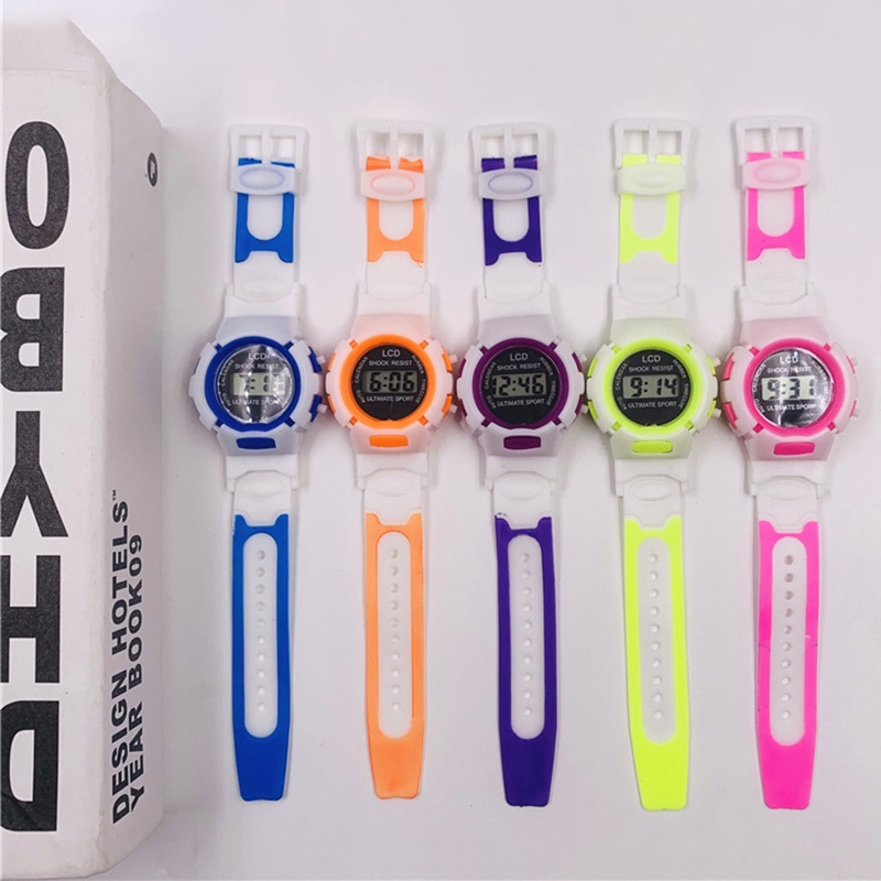 Đồng Hồ Điện Tử Hình Hoạt Hình Đáng Yêu Cho Bé