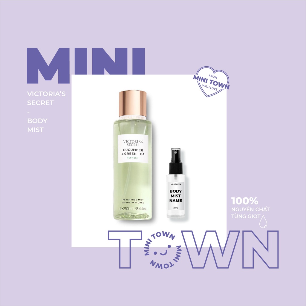 CUCUMBER & GREEN TEA - Xịt Thơm Lưu Hương Toàn Thân Victoria's Secret Fragrance Mist
