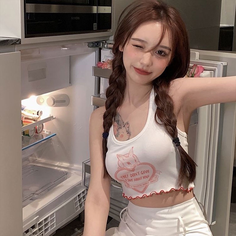 Áo hai dây XINLANYASHE phong cách Hàn Quốc thời trang quyến rũ dành cho nữ