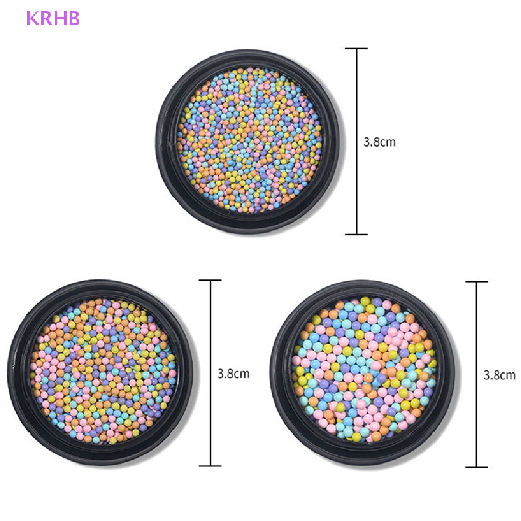 Hạt Nhỏ 6 Màu Macaron Trang Trí Móng Tay 1-3mm Mới