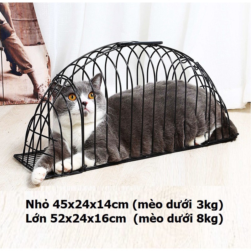 Lồng tắm/ Sấy cho mèo sơn tĩnh điện- Chống mèo cào - Lồng sấy dùng cho mèo sợ tắm