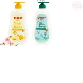 Sữa tắm gội pigeon 700ml sữa tắm gội trẻ em sữa tắm toàn thân an toàn cho bé sơ sinh chai vòi dung tích 700ml, chất lượn