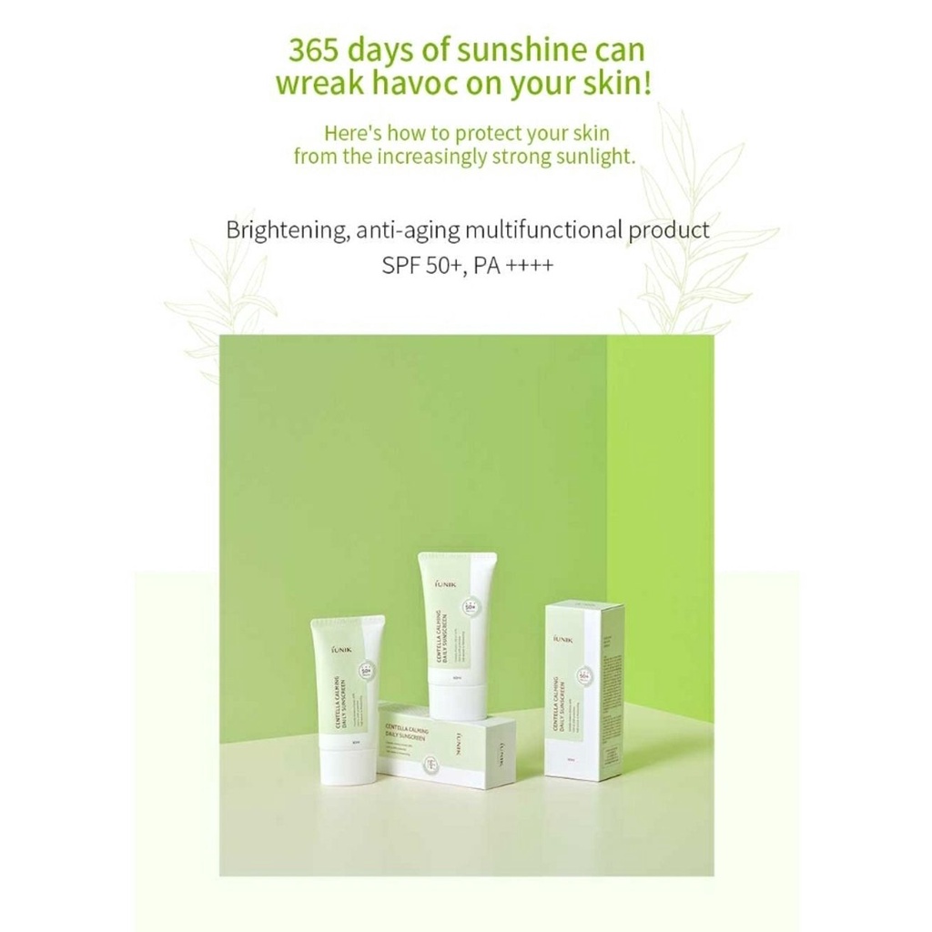 Kem Chống Nắng Hàng Ngày Chiết Xuất Rau Má Làm Dịu Da SPF 50 + PA + + + + 60ml