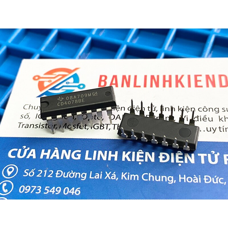 [Combo 10 con] CD4078BE, CD4078 IC số Dip 14