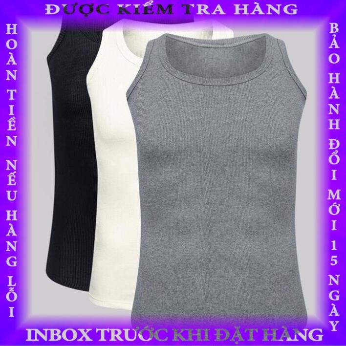 Áo thun body 3 lỗ nam cổ vuông form body cotton gân trantu