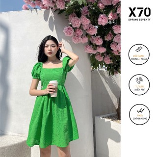 Đầm Nữ Kiểu Dáng Xòe Thiết Kế Khoét Tay Ngắn Phồng Thời Trang X70 - 00820008
