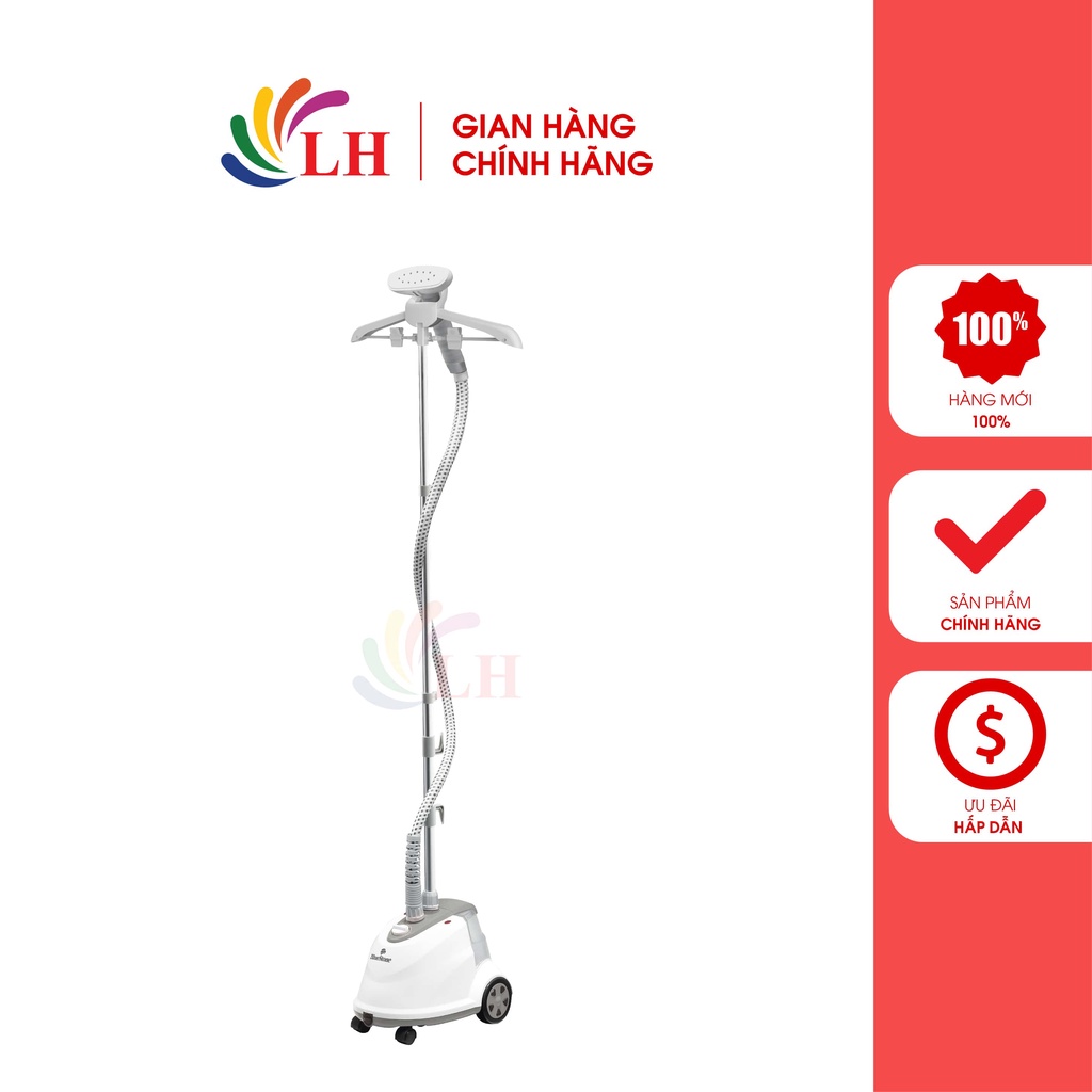 Bàn ủi hơi nước đứng BlueStone GSB-3915, 1800W, Dung lượng bình chứa 1600ml, Màu trắng