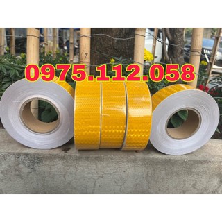 Cuộn phản quang dán màu vàng 5cm dài 45m - decan phản quang