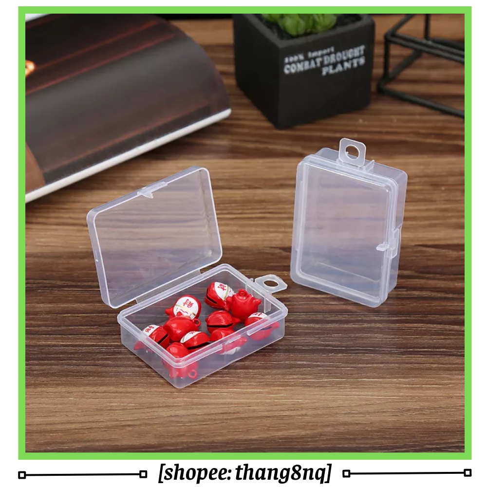 Hộp nhựa mini đựng phụ kiện, màu trong suốt | 6.8x5x2.3cm