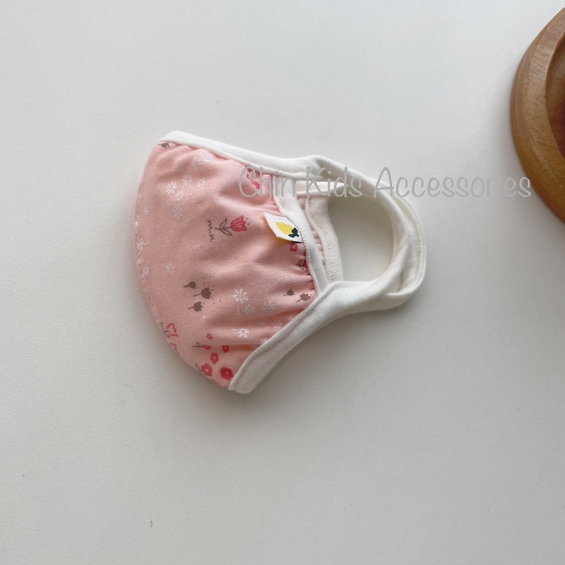 Khẩu trang Cotton Hàn hai lớp hoa nhí cho bé sơ sinh
