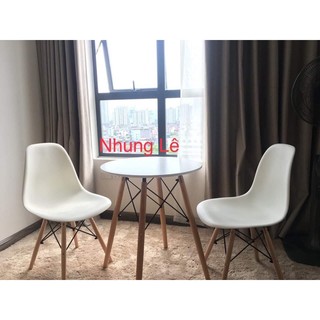 Ghế eames chân gỗ sồi