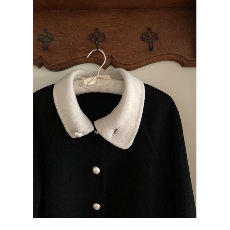 ÁO KHOÁC ĐAN LEN ÉP CỔ PHONG CÁCH TIỂU THƯ HÀNG DÀY DẶN