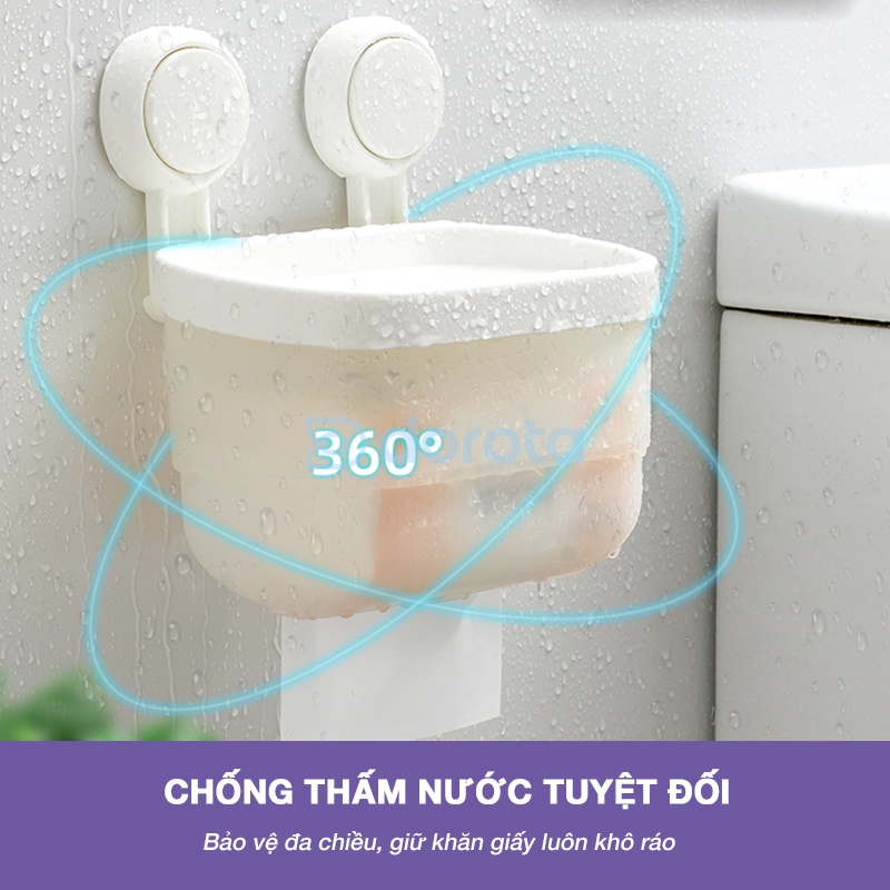 Hộp đựng giấy vệ sinh DOROTA tissue holder đồ dùng nhà tắm đa năng chống nước tuyệt đối AW602