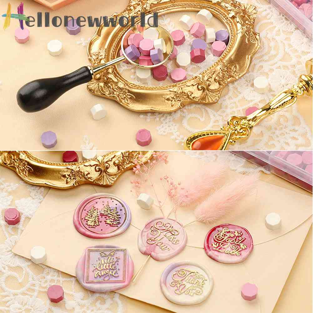 Bộ 100 Hạt Sáp Đóng Dấu Niêm Phong Bao Thư Phong Cách Vintage