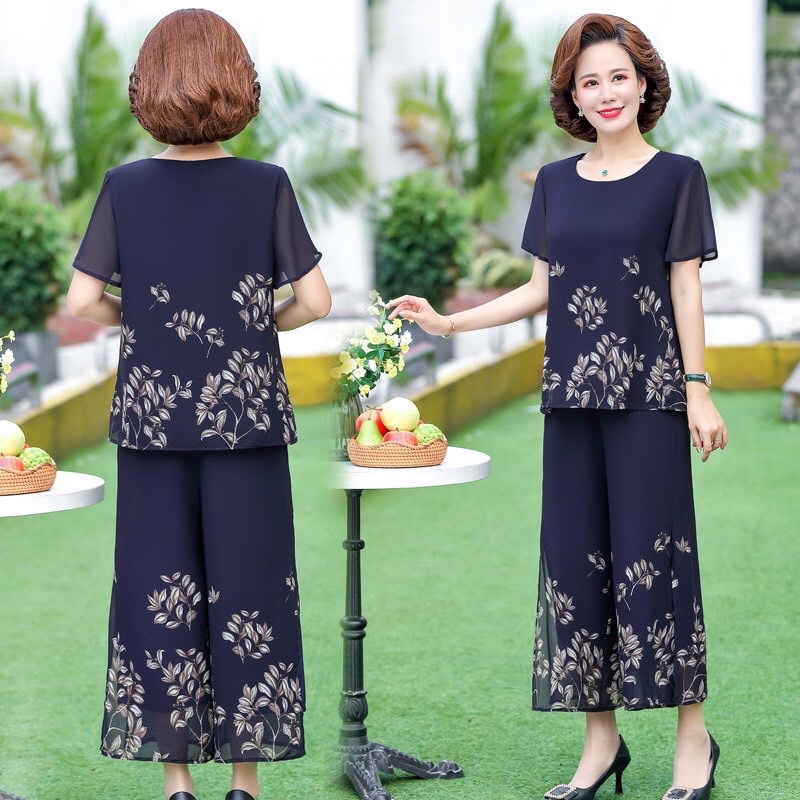 Sét bộ đồ trung niên dự tiệc sang trọng-bộ mặc nhà trung niên cao cấp cho bà cho mẹ